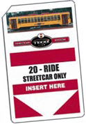 20-Ride Streetcar Assessment Member